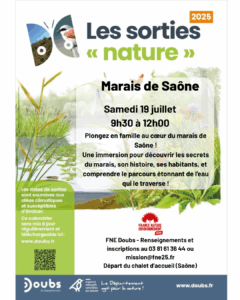 Sortie découverte au Marais de Saône le samedi 19 juillet de 9h30 à 12h00.