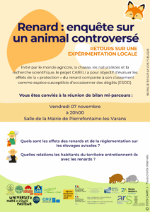 Soirée CARELI Vendredi 7 novembre à 20h dans la Salle de la Mairie de Pierrefontaine-les-Varans