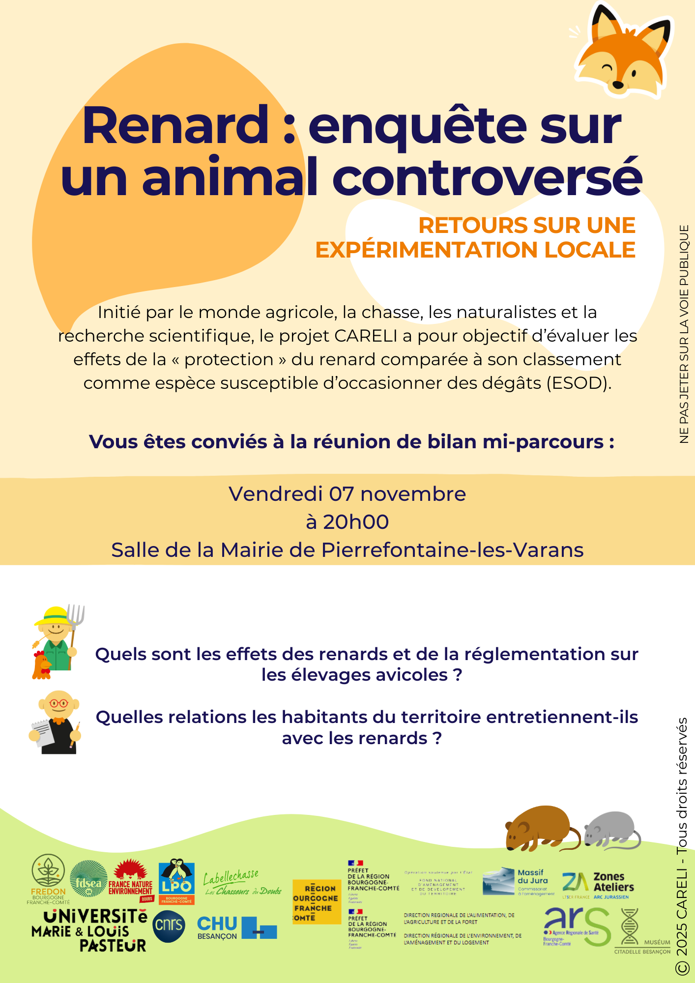 Soirée CARELI Vendredi 7 novembre à 20h dans la Salle de la Mairie de Pierrefontaine-les-Varans